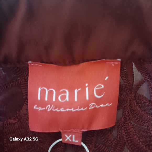 Marie  by Victoria dunn Dress Deep Red Lace And Size XL - Picture 2 of 14